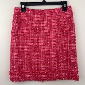 Laundry By Shelli Segal Tweed Pink Skirt